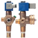 Schnellöffnungsventil Ceodeux B 04 39 mit elektromagnetischer Betätigung und DIMES für 10 kg CO₂ Löschanlagenflaschen (Ventil + Steigrohr-Einheit)